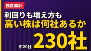 利回りも増え方も高い欧州株は何社あるか｜230社中20社【2026年】