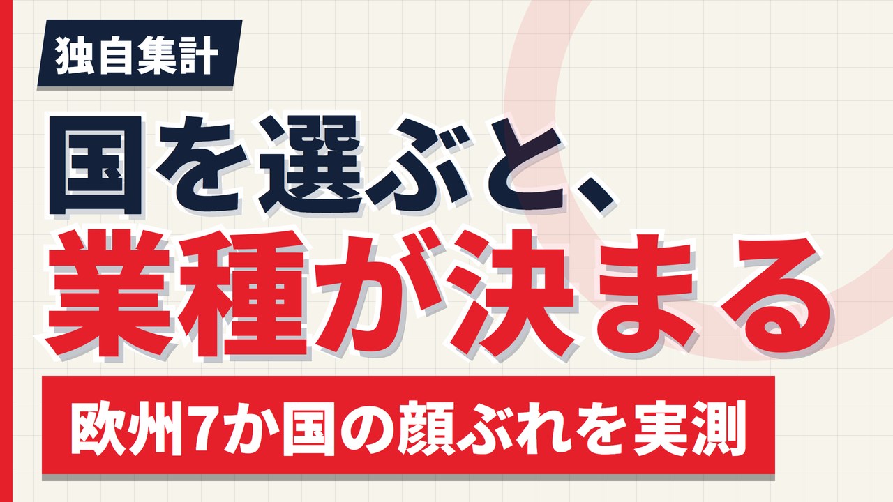 国を選ぶと業種が決まる|欧州7か国の顔ぶれを実測した【2026年】